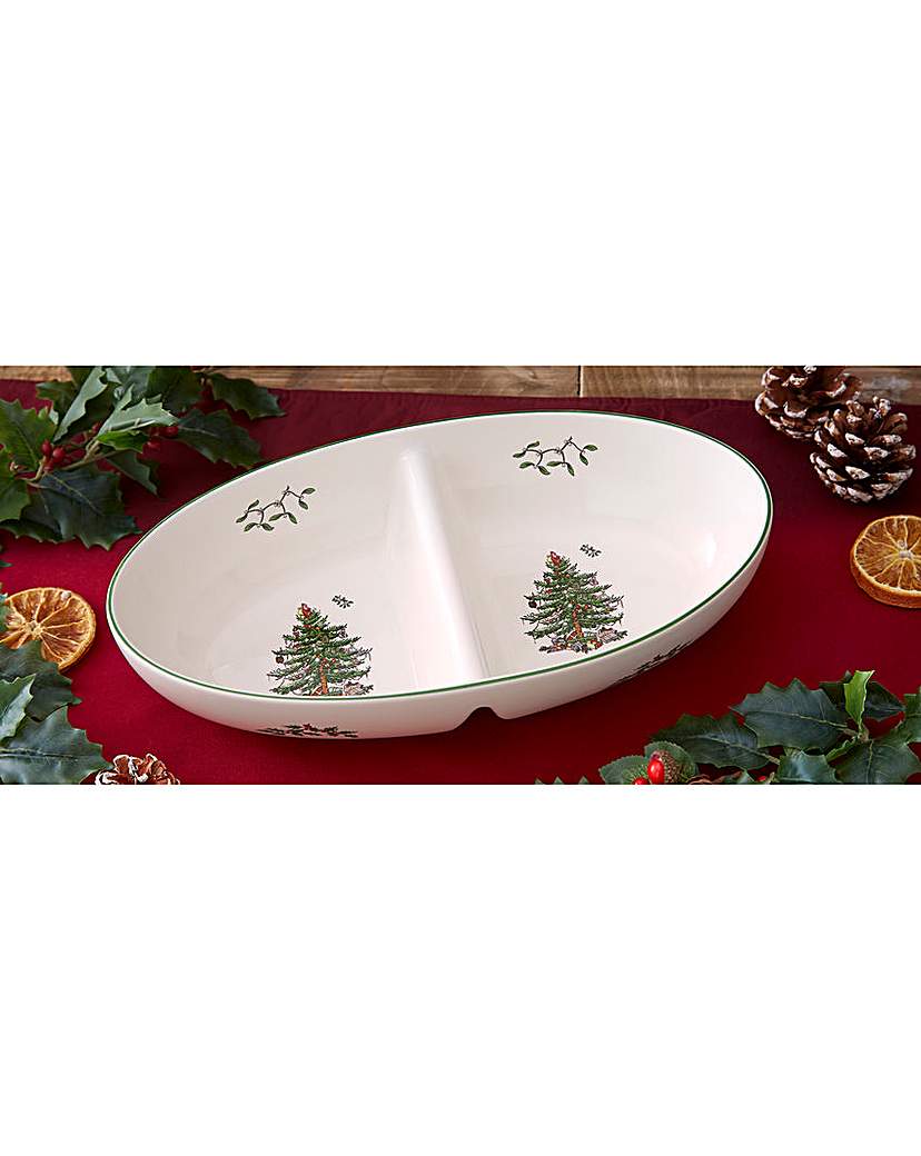 Spode Christmas Tree Divided Server