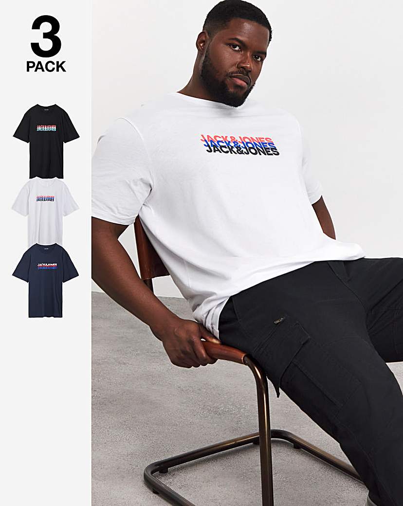 Jack & Jones Cyber 3 Pack T-Shirt