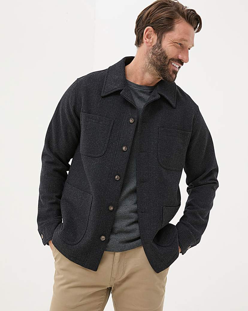 New In - Fatface Wool Check Worker Jacket