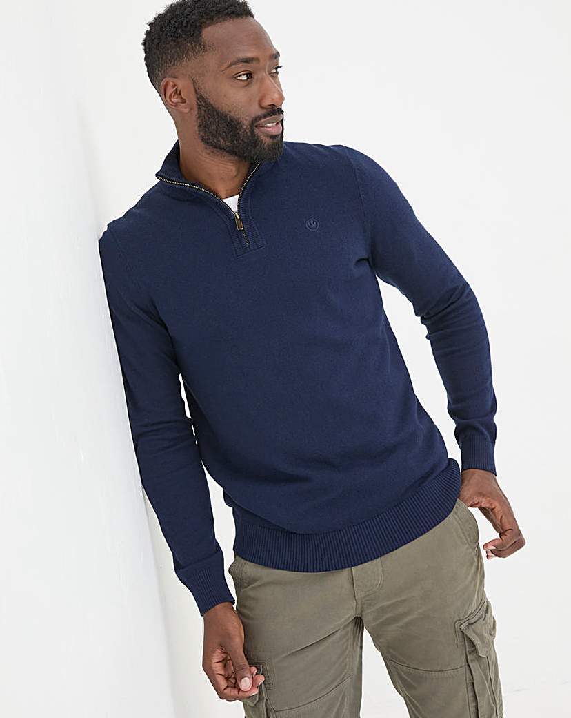 FatFace Rye Cotton Cashmere 1/4 Zip