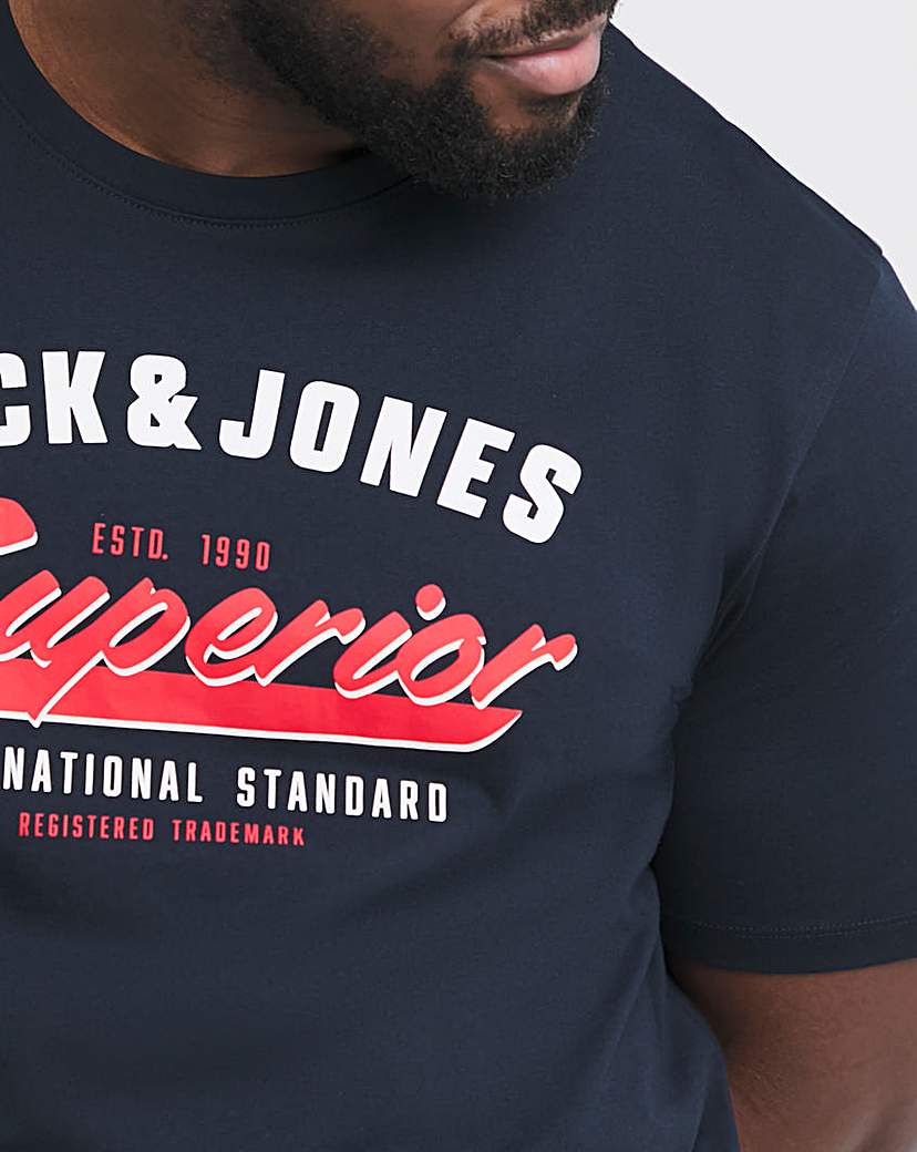 Jack & Jones Logo T-Shirt - Navy