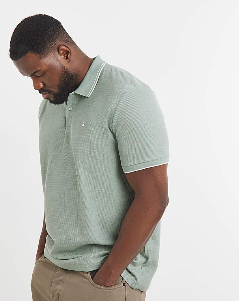 Jack & Jones Austin Waffle Polo - Green