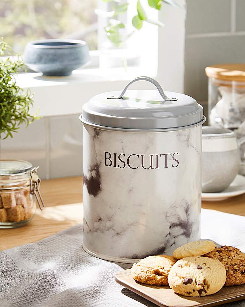 Marble Biscuit Tin