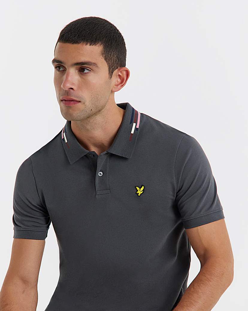 New In - Lyle & Scott Tipped Polo - Gunmetal