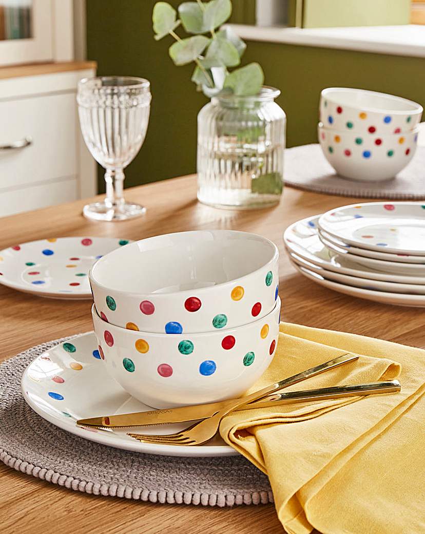 Julipa Polka Dot 12 Piece Dinner Set