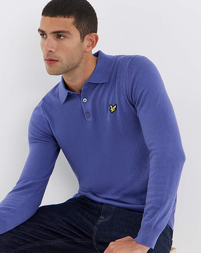 New In - Lyle & Scott Knitted Polo - Twilight