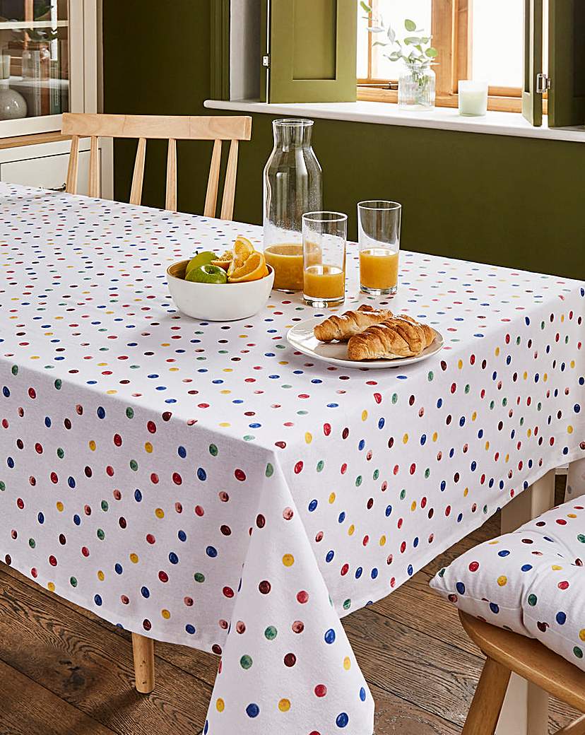 Julipa Polka Dot Wipe Clean Tablecloth