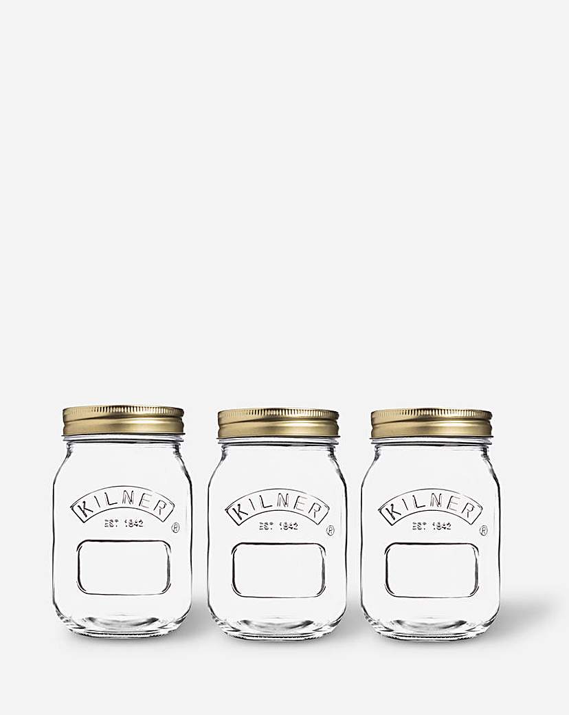 Kilner Set of 3 0.5l Jars