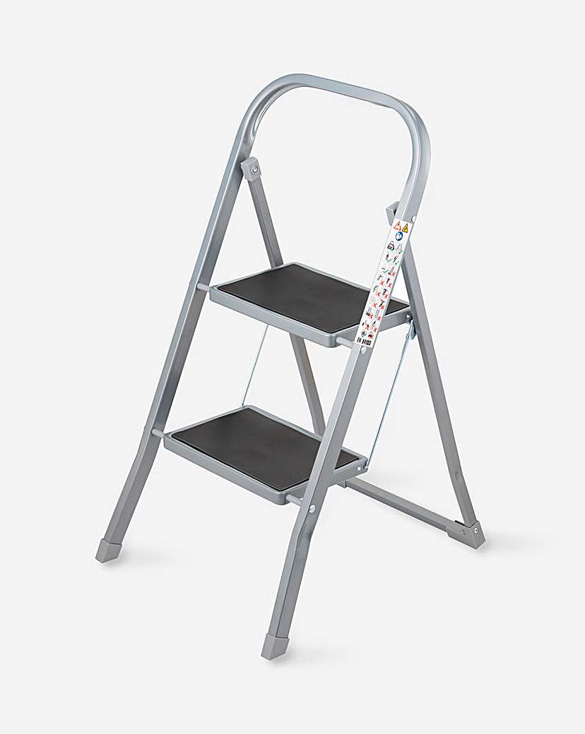 Ourhouse 2 Rubber Tread Step Ladders