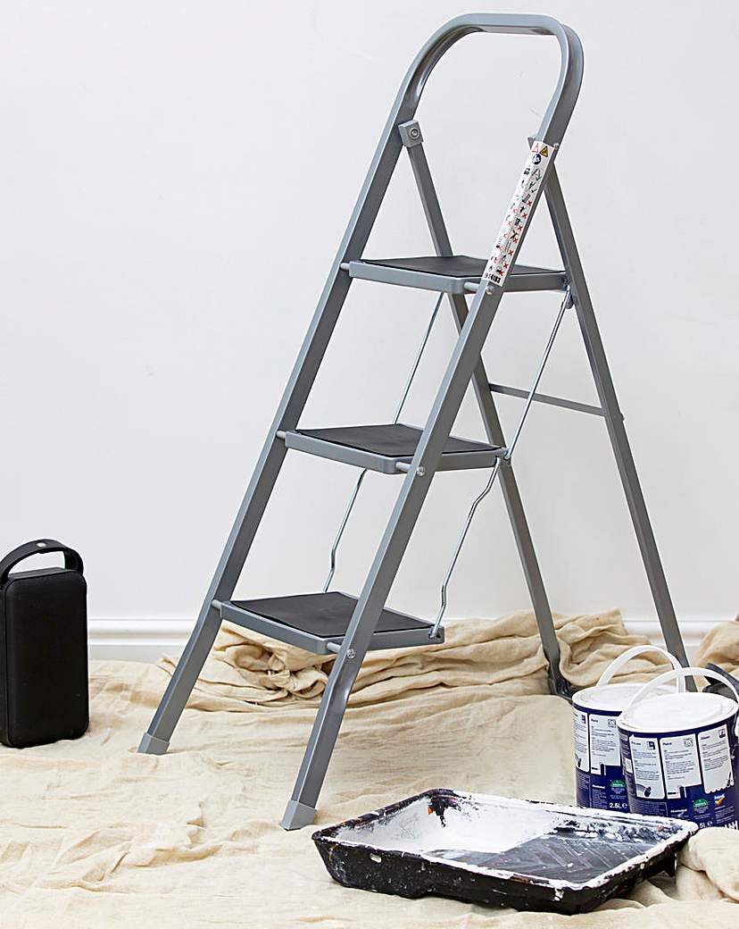 OurHouse 3 Rubber Tread Step Ladders