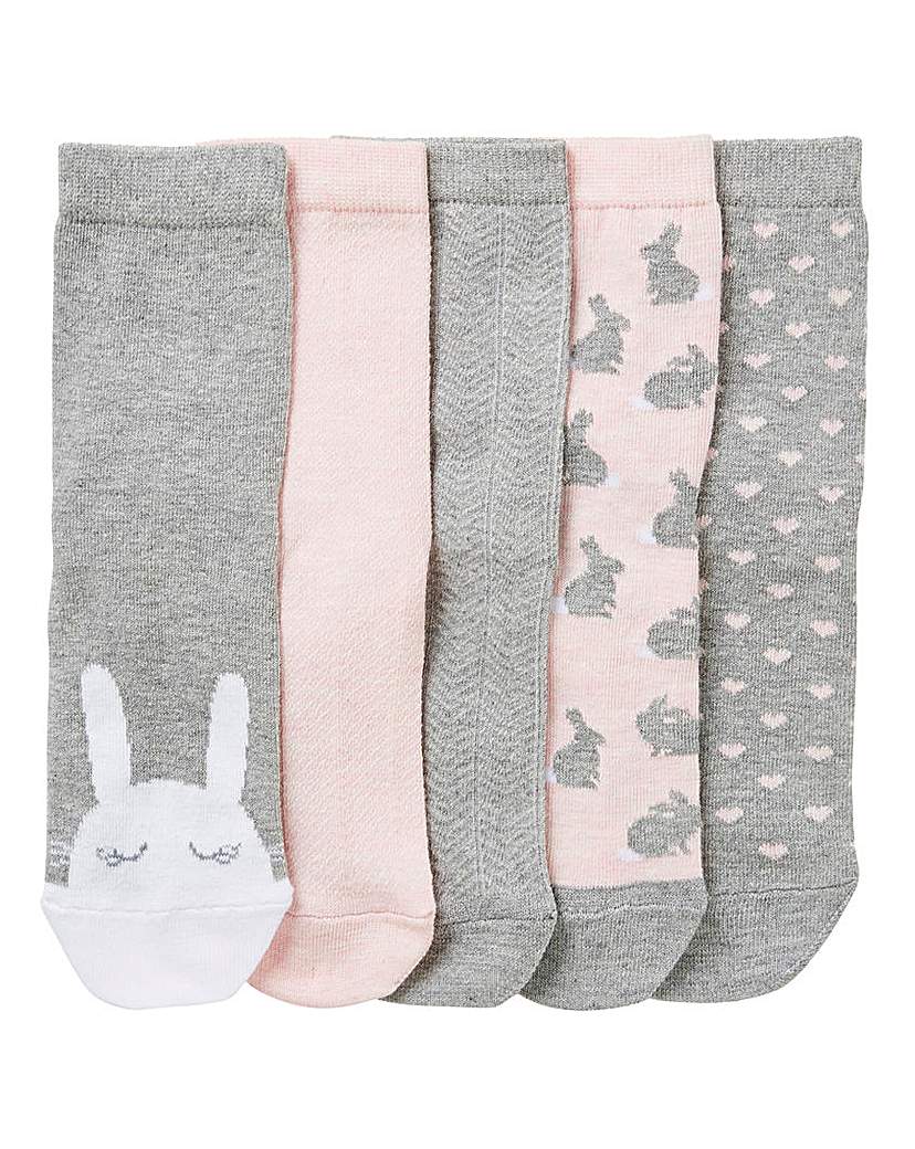 Image of 5 Pack Bunny Ankle Socks