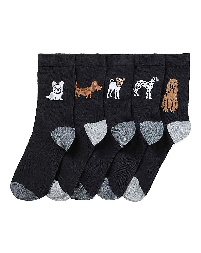 Image of 5 Pack Dog Ankle Socks