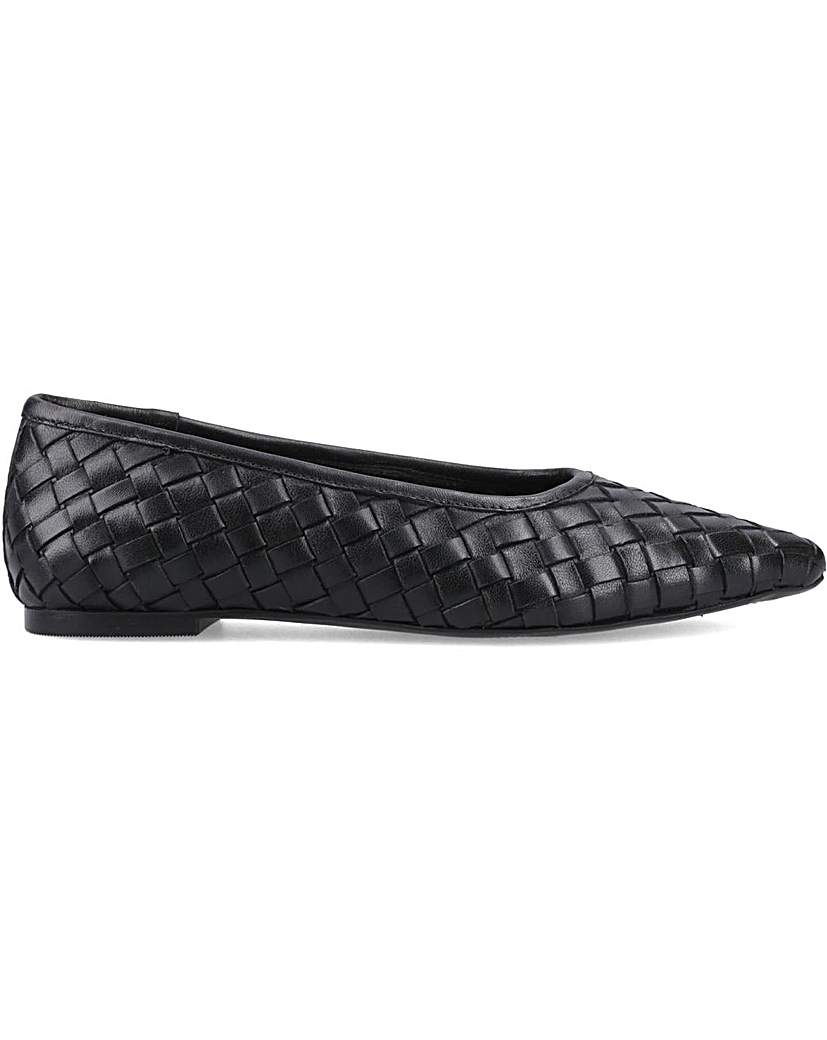 Hush Puppies - Women's Ballerina Flats - Leather - Black - Size 3