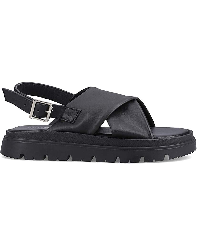 Hush Puppies Women's Sandal Lara Size 7 Black Leather