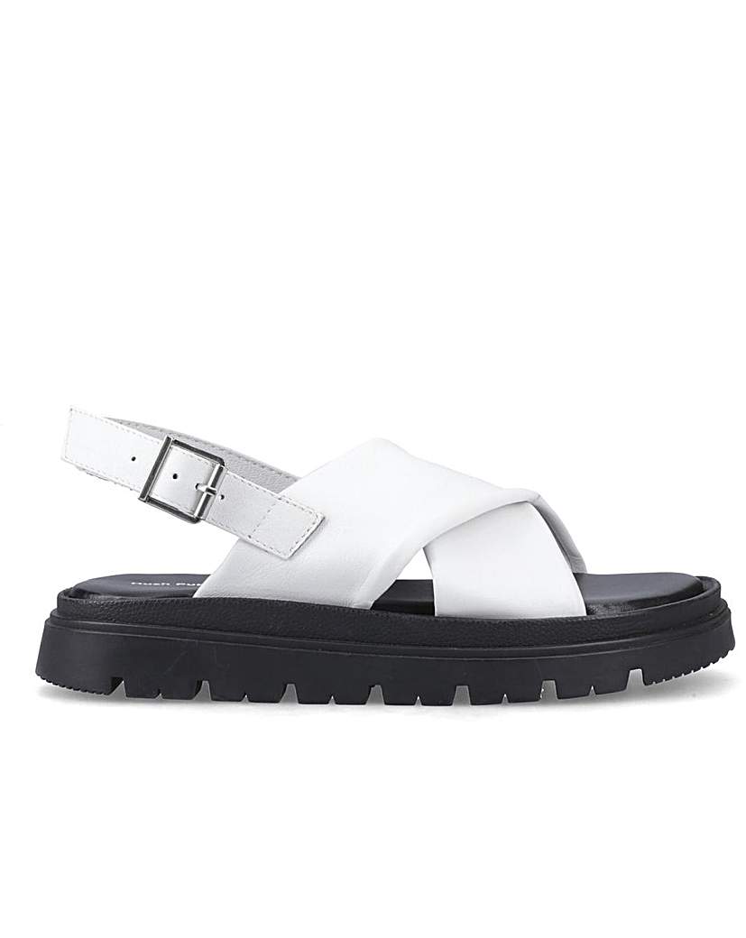 Hush Puppies Women's White Lara Sandal Size 4