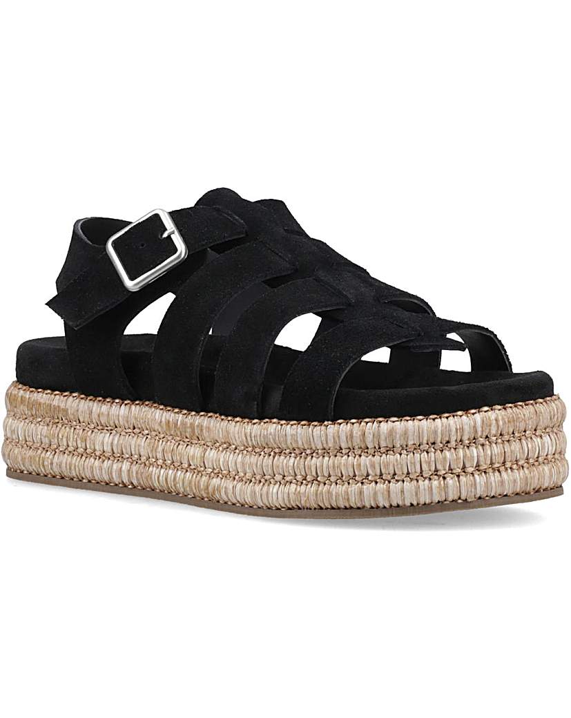 Hush Puppies Women's Black/Tan Rosetta Gladiator Sandal Size 5