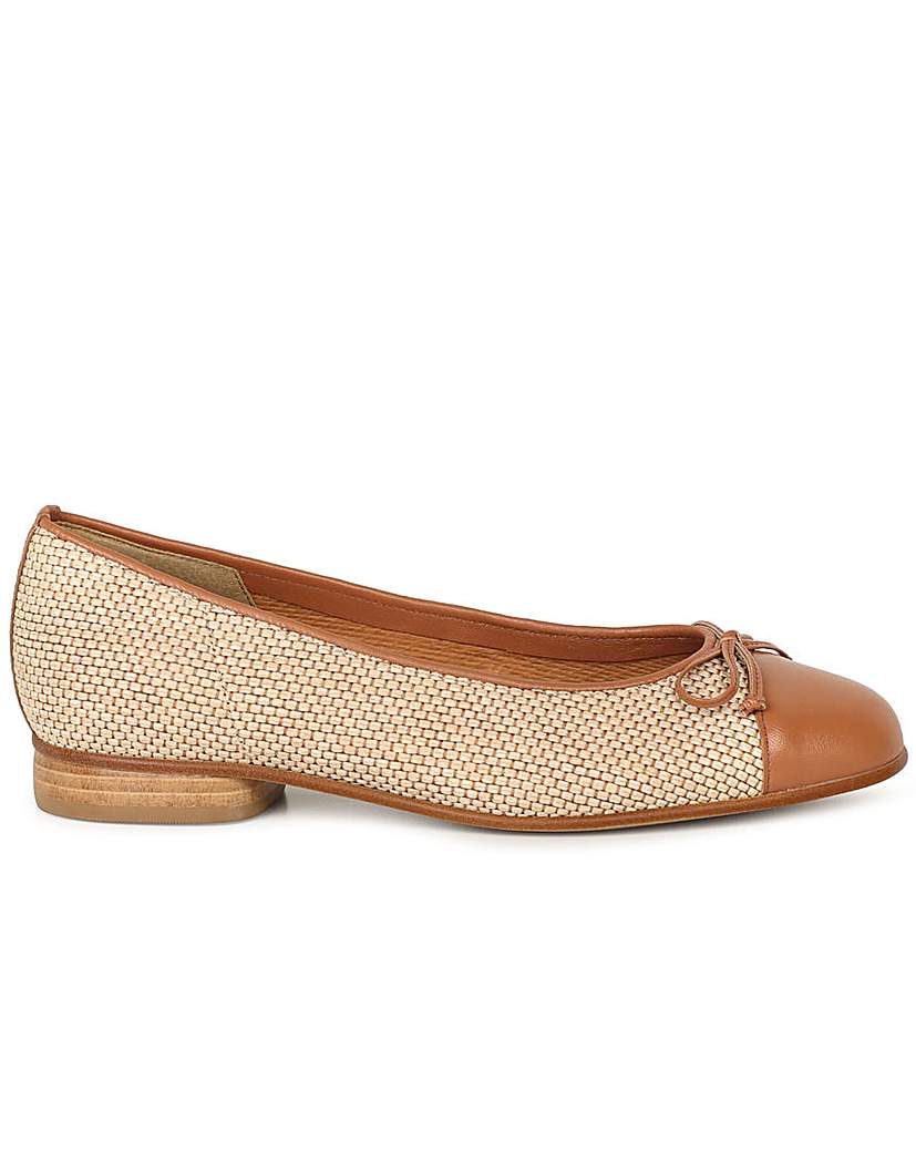 Gabor Dulford Womens Ballet Pumps Raffia/Nougat - Gabor - Size6