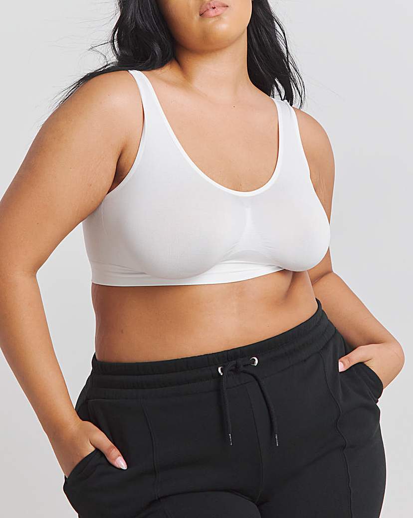3 Pack White Comfort Tops Fits Up To D