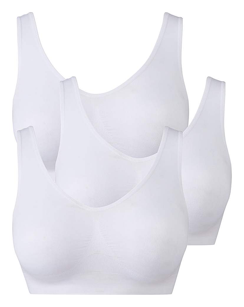 Image of 3 Pack White Comfort Tops