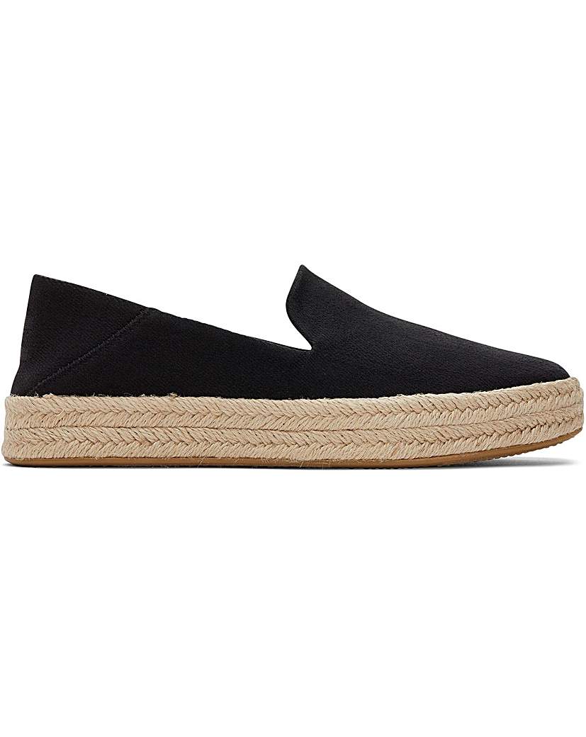 Toms Women's Black Carolina Slip On Shoe Size 5