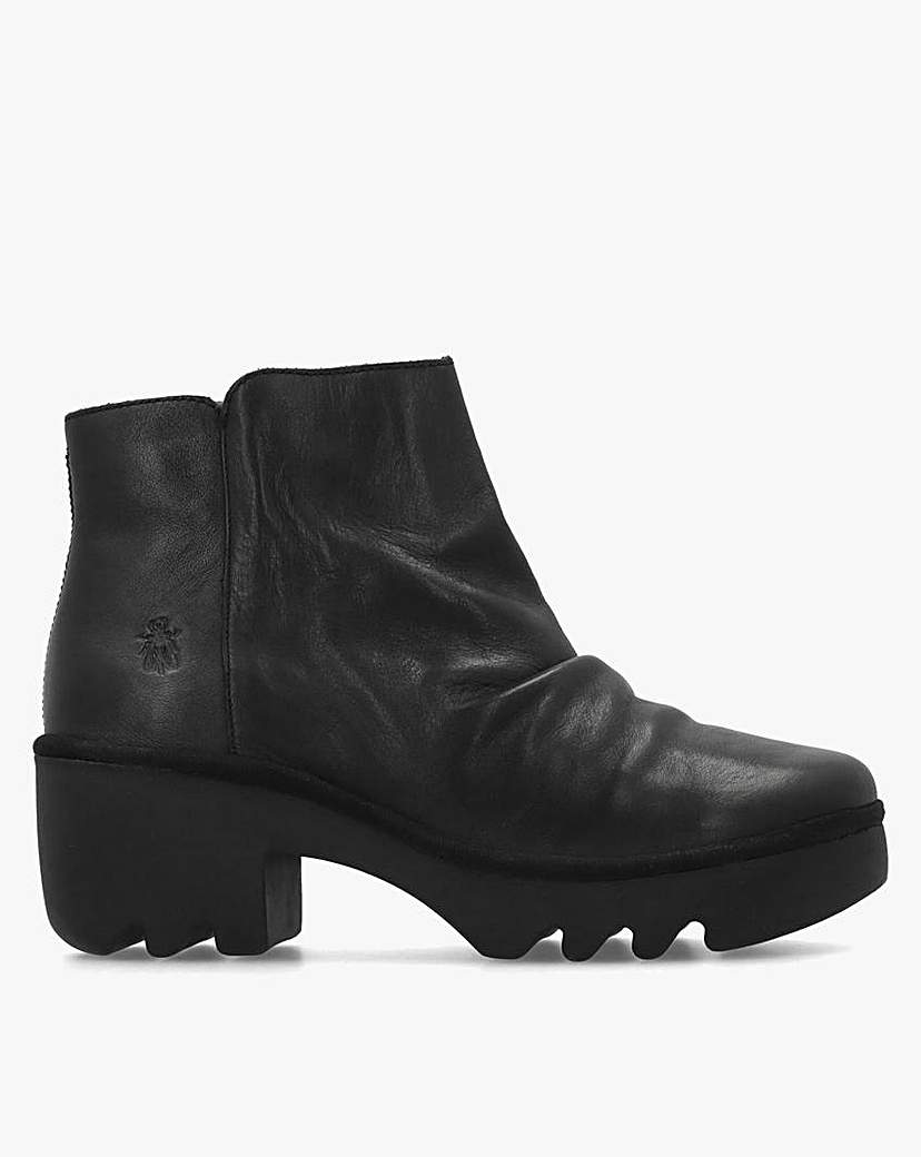 Fly London Tulp Black Ankle Boots