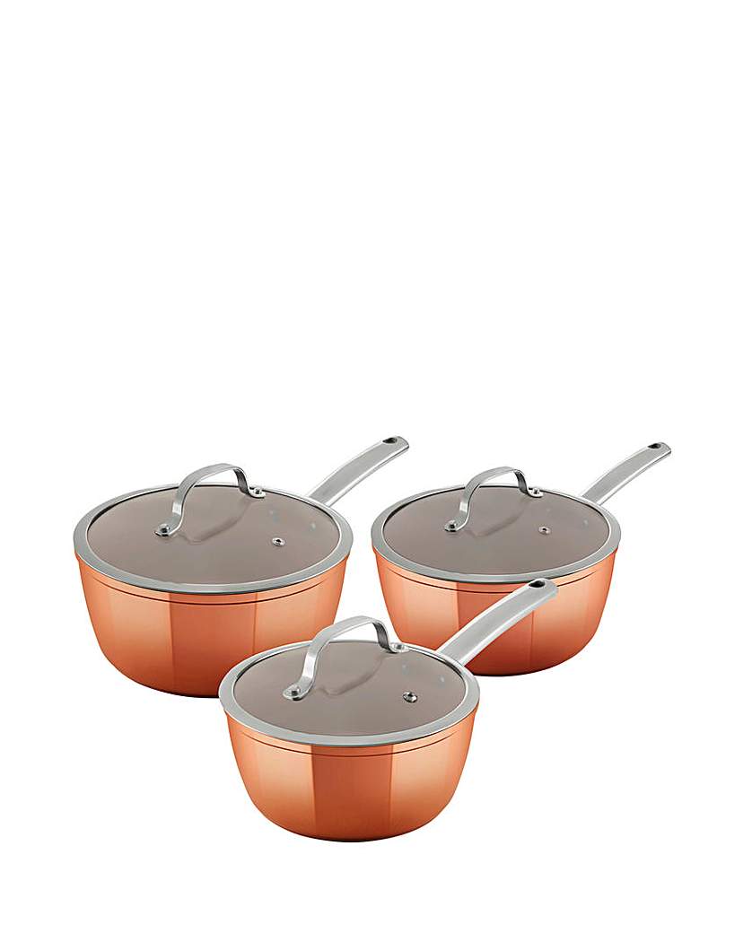 Copper Forged 3 Piece Pan Set