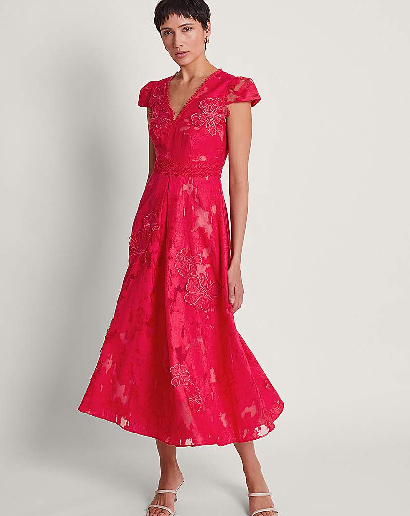 Monsoon Josie Jacquard Tea Dress