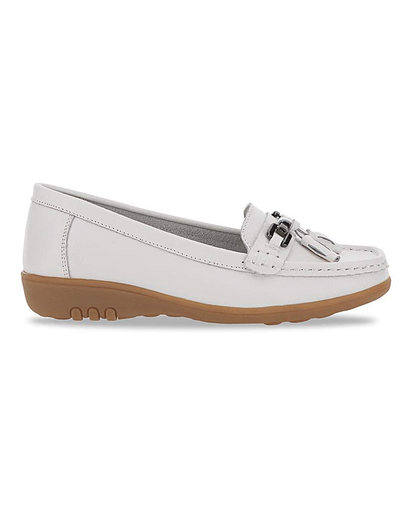 Leather Tassel Loafers E Fit