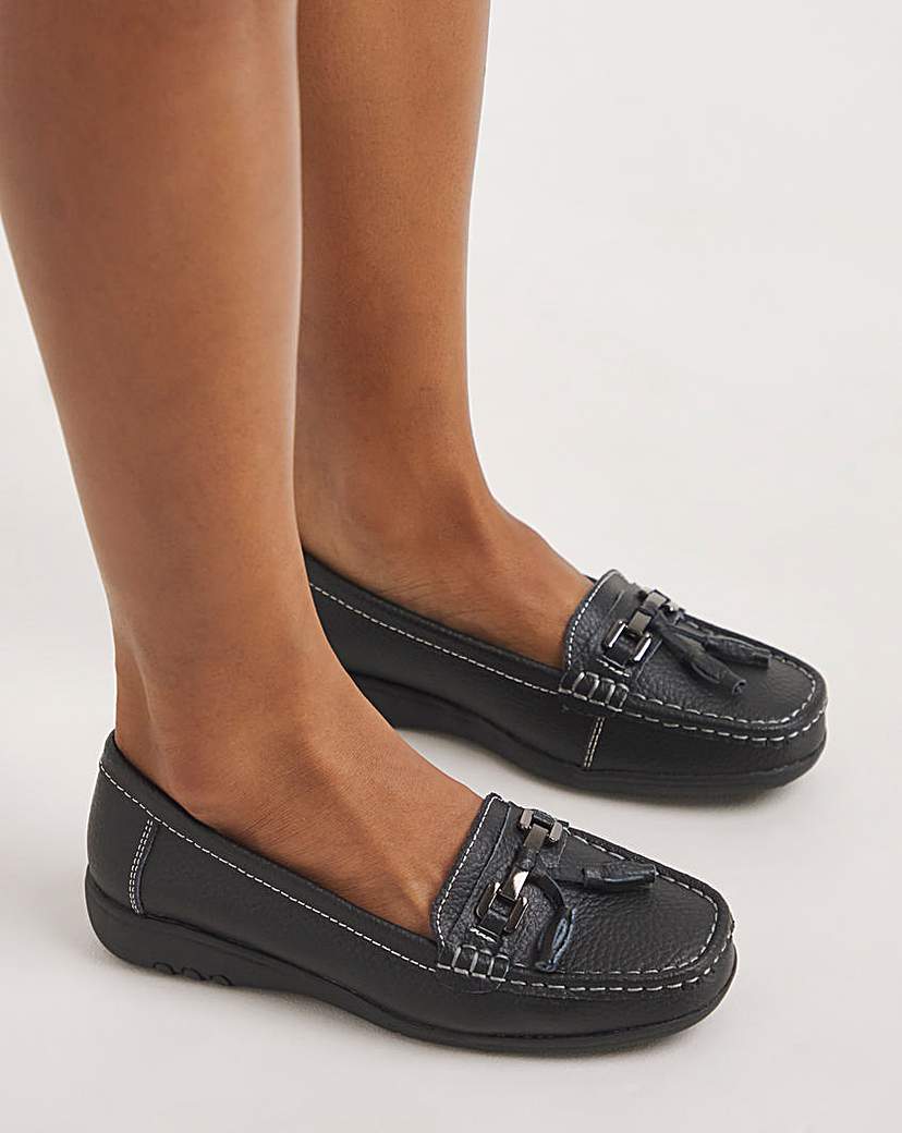 Leather Tassel Loafers EEEEE Fit