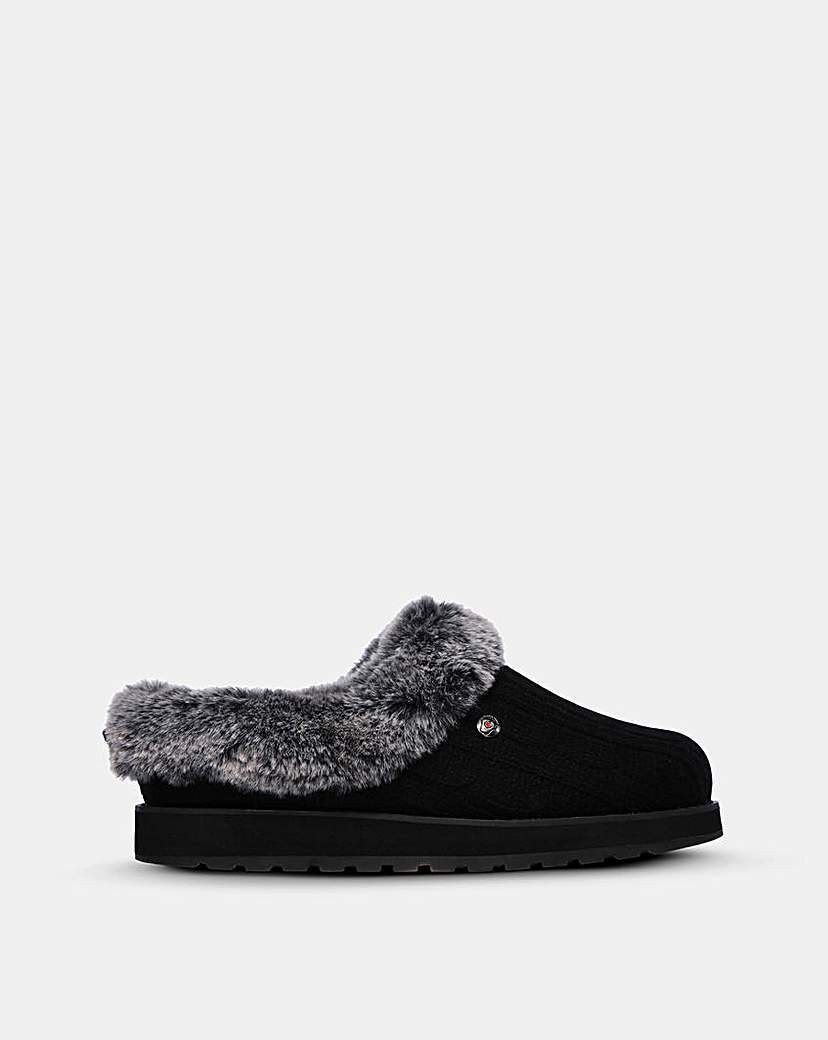 Skechers Wide Fit Knitted Mule Slippers
