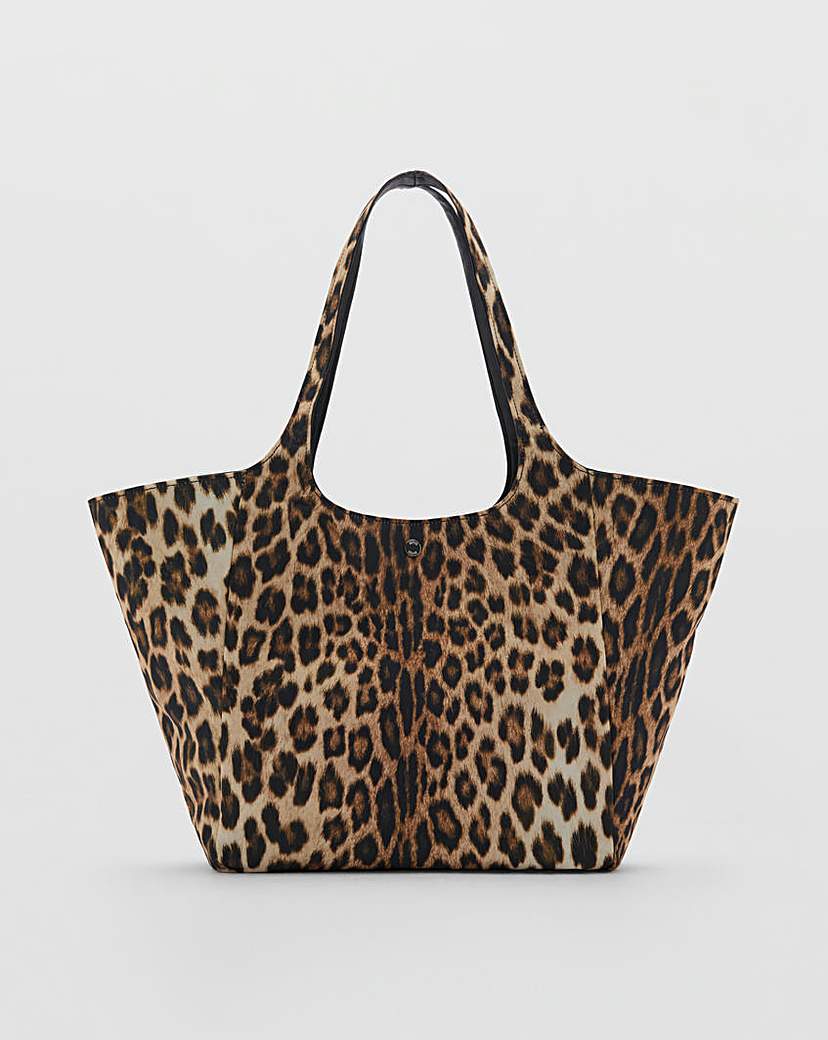 New In - Mango Leopard Print Tote Bag