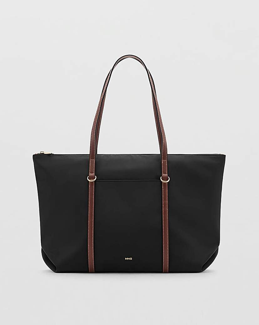 New In - Mango Nylon Shopper Tote Bag