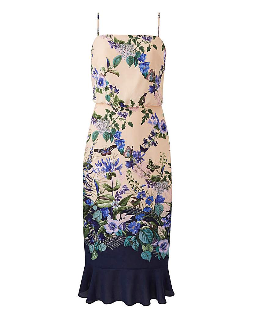 Oasis Curve Bloom Print Midi Dress