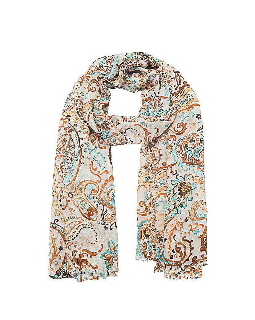 Mango Lightweight Paisley Scarf