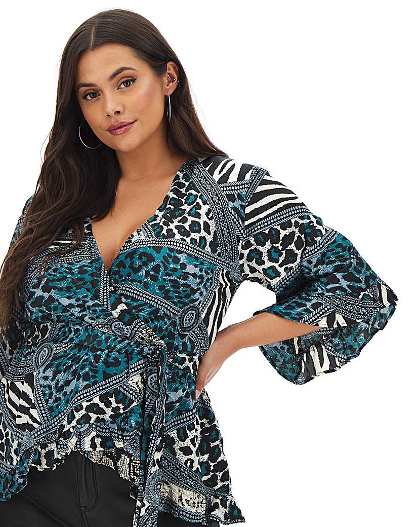 Image of AX Paris Frill Wrap Blouse