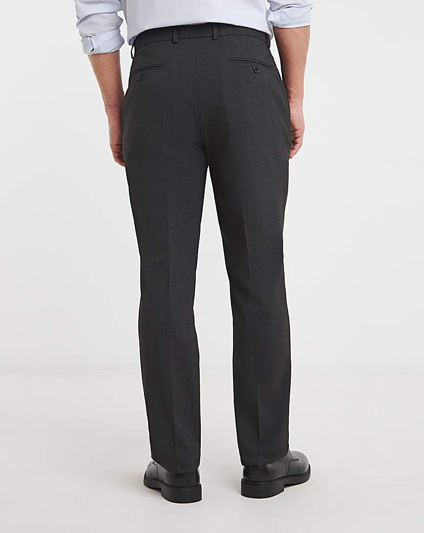 Regular Fit Plain Front Stretch Trouser