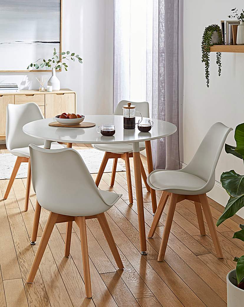 Frankfurt Round Dining Table & 4 Chairs