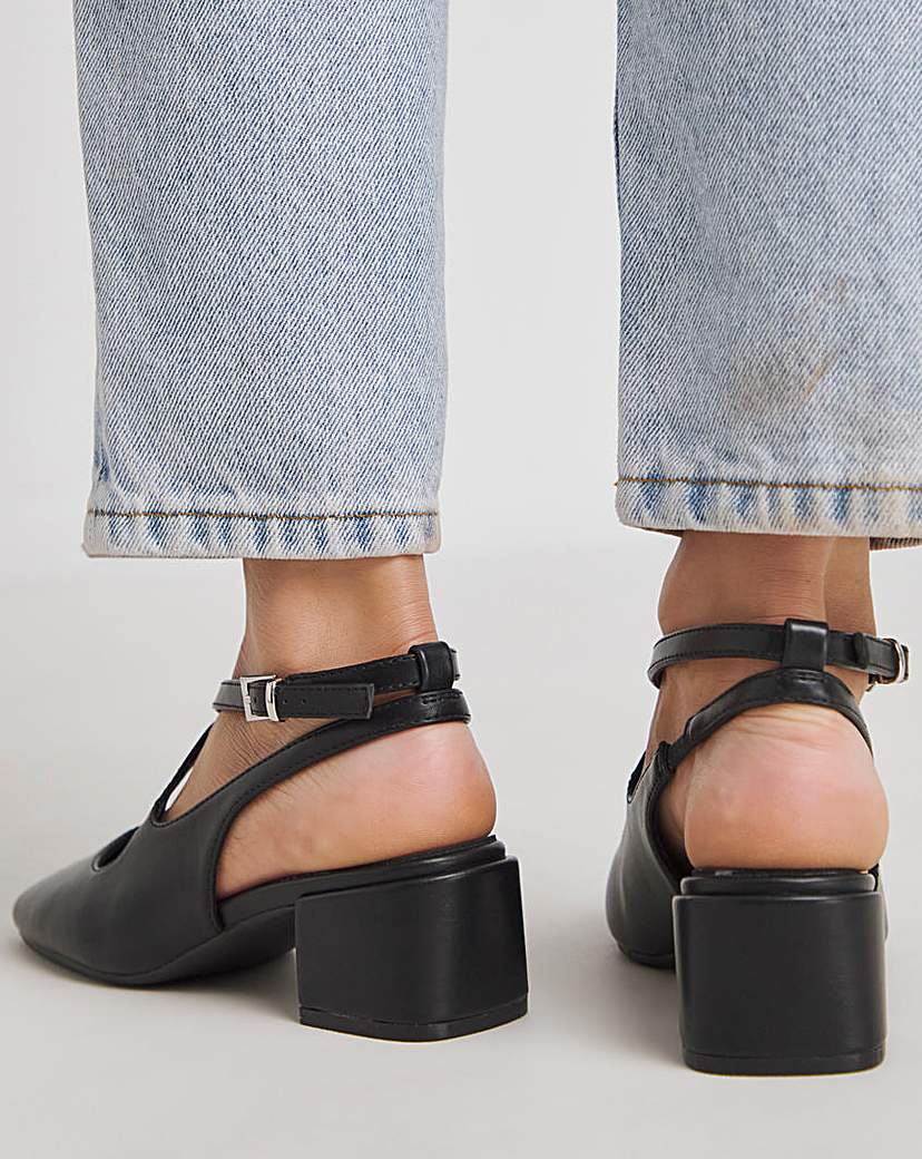 Cross Strap Mary Jane Slingback Wide