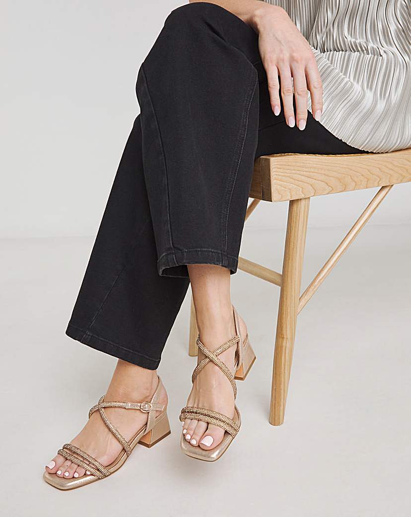 New In - Heeled Strappy Sandal Wide