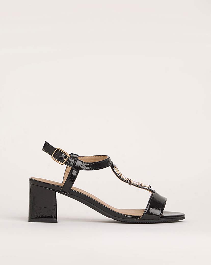 Cushion Walk Block Heel Sandals E Fit