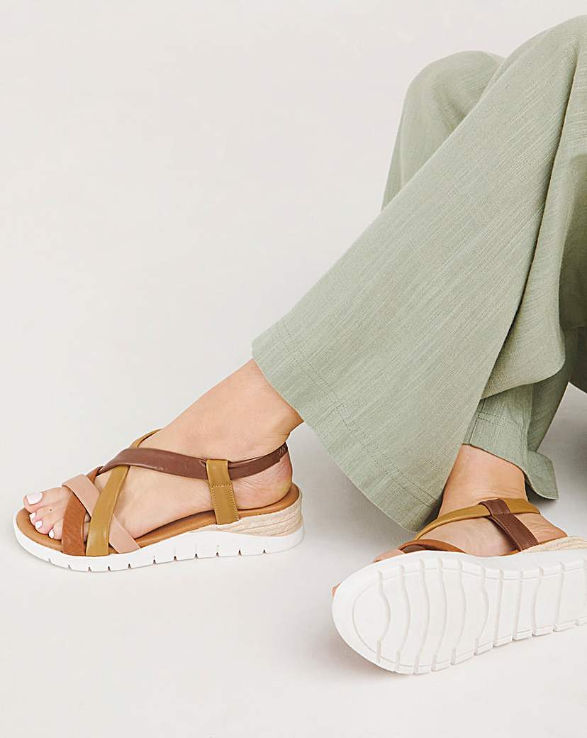 Leather Tubular Sandal E Fit