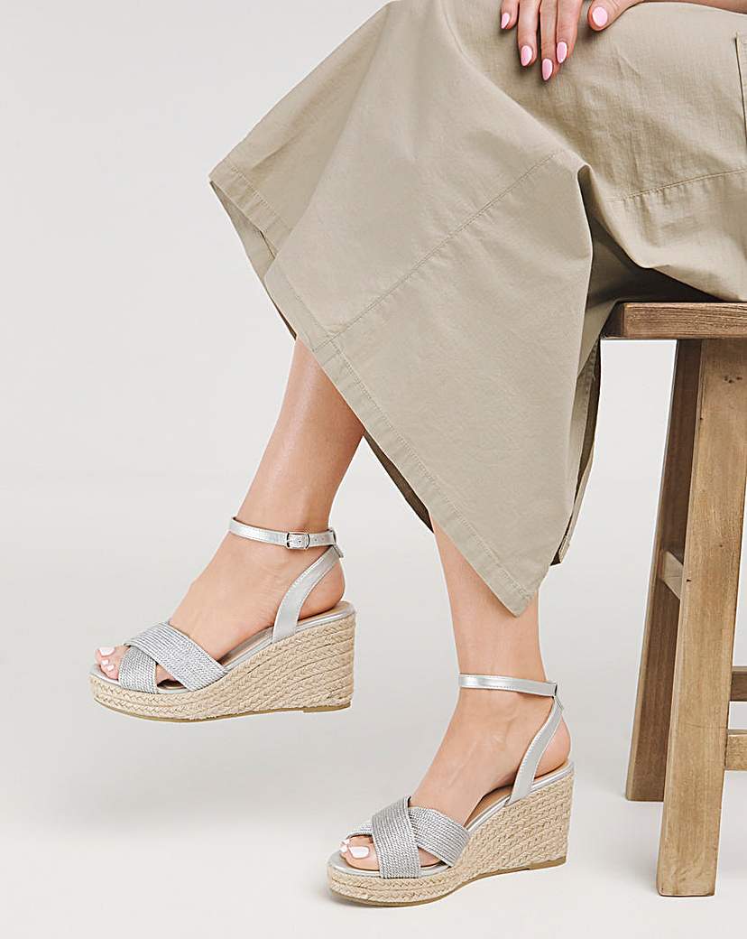 Crossover Espadrille Sandal EEE Fit