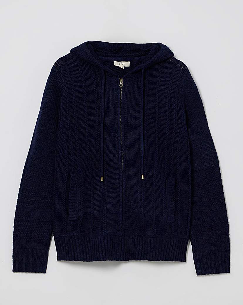 Julipa Hooded Zip Up Cardigan