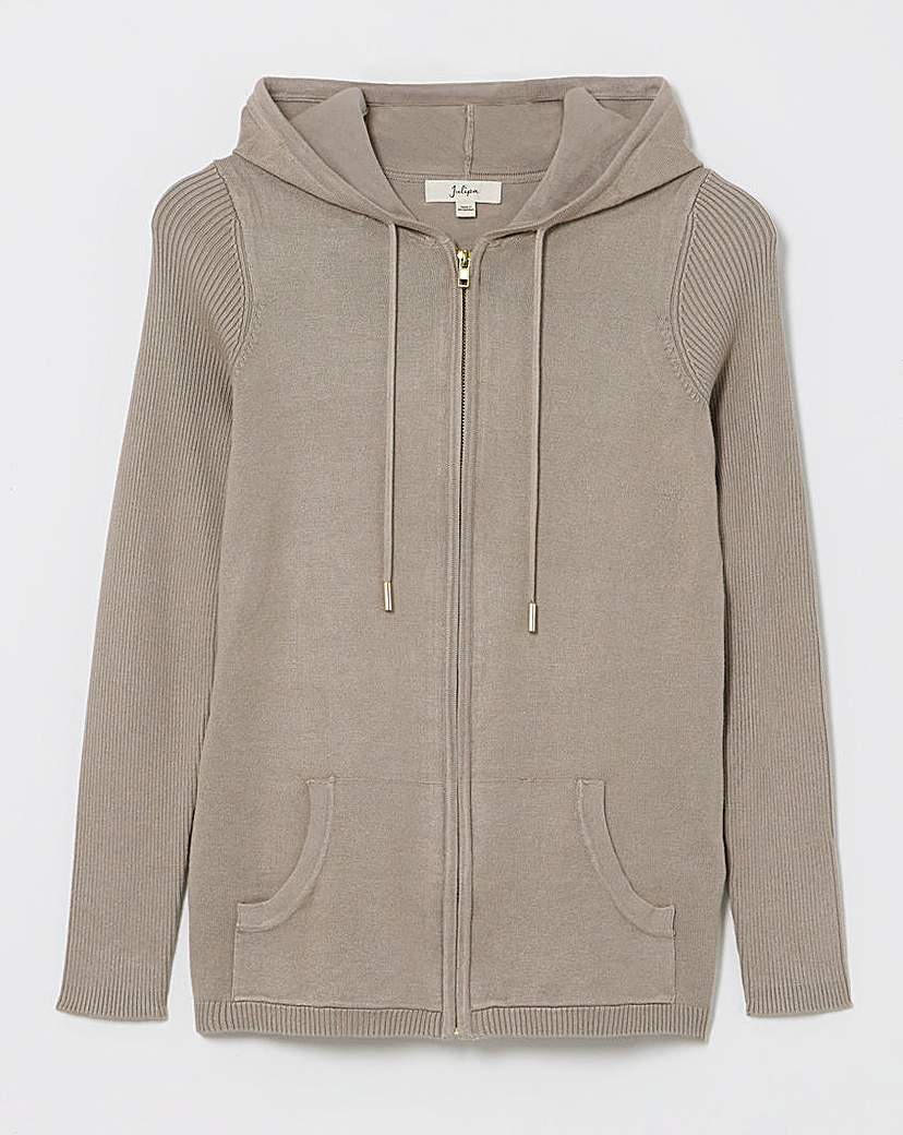 Julipa Zip Through Hooded Cardigan