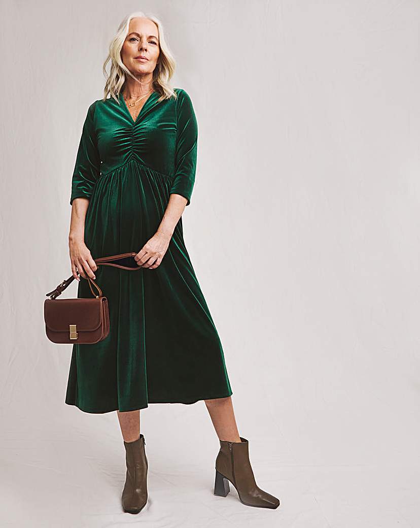 Julipa Velour Midi Dress