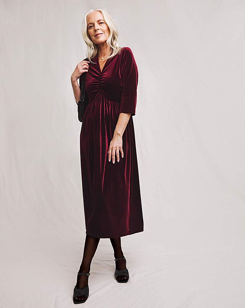 Julipa Velour Midi Dress