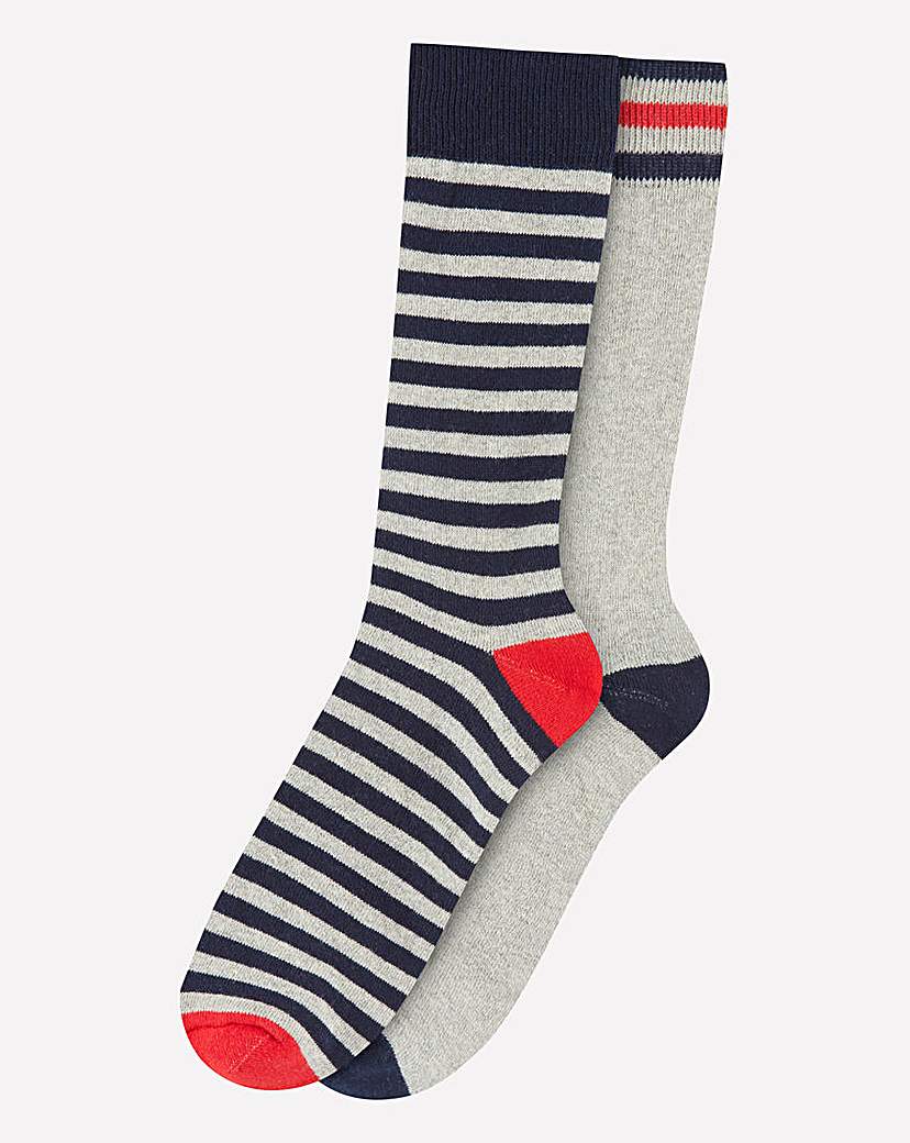 Image of 2 Pack Striped Lounge Socks