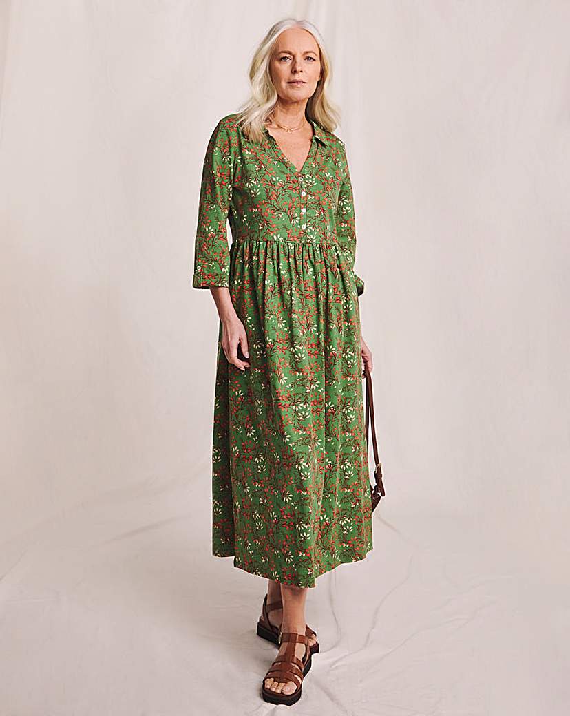Julipa Pure Cotton Midi Shirt Dress