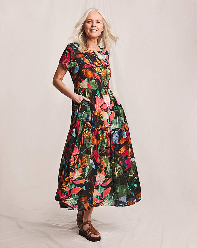 Julipa Crinkle Button Shoulder Dress