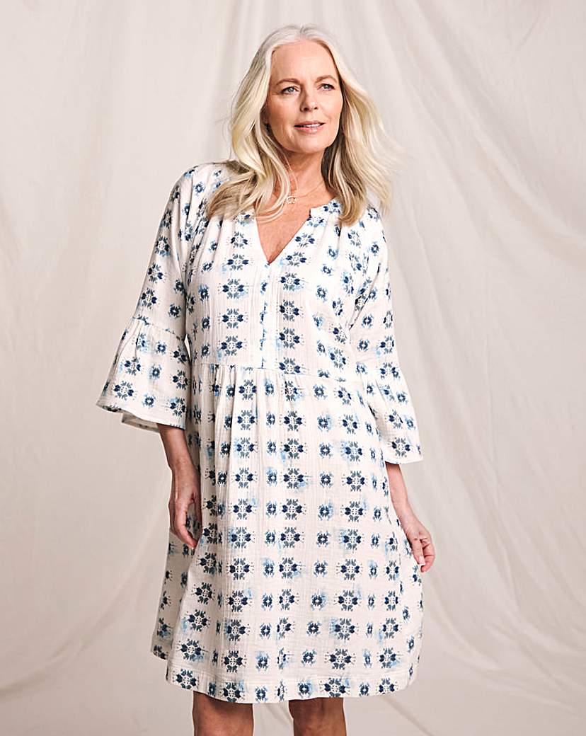 New In - Julipa Printed Cheesecloth Shift Dress